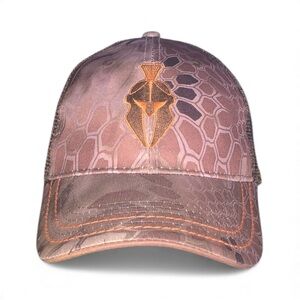 Kryptek Brown and Orange Patterned Cap Baseball Hat Snap Back